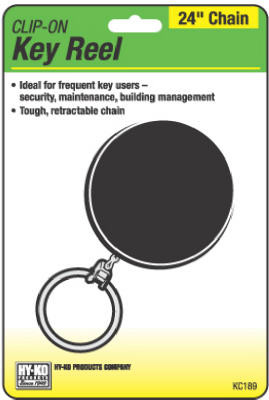 HY-KO PRODUCTS KC189 BLACK CLIPON KEYREEL 24IN     