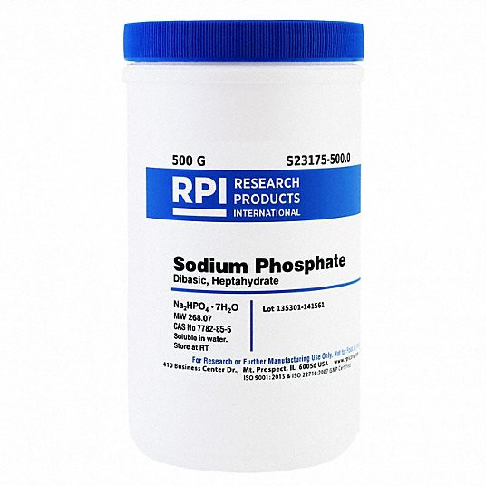 RPI S23175-500.0 SODIUMPHOSPHATE DIBASIC HEPTAHYDRATE 
