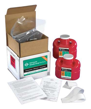 STERICYCLE 1G2V4 SHARPS MAILBACK SYSTEM 1 GAL. SCREW LID