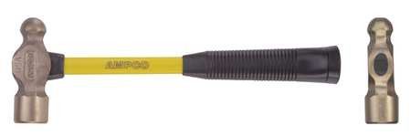 AMPCO SAFETY TOOLS H-2FG 1 LB. BALLPEEN HAMMER W/FBG HANDLE