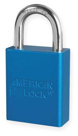 AMERICAN LOCK A1105KABLU D1917 LOCKOUT PADLOCK KA BLUE 1/4 IN DIA
