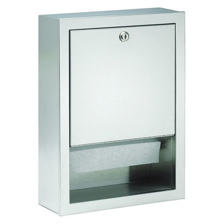 BRADLEY FIXTURES CORP. 2441-100000 TOWEL DISP, FOLDED, SEMI-RECESSED