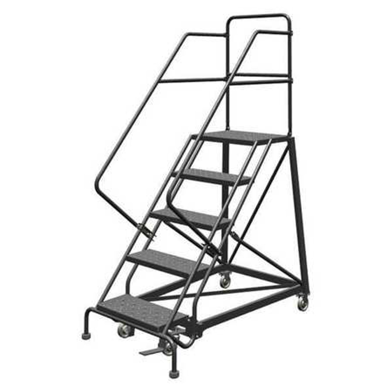 TRI-ARC KDEC105246 ROLLING LADDER 5 STEP STEEL PERFORATED