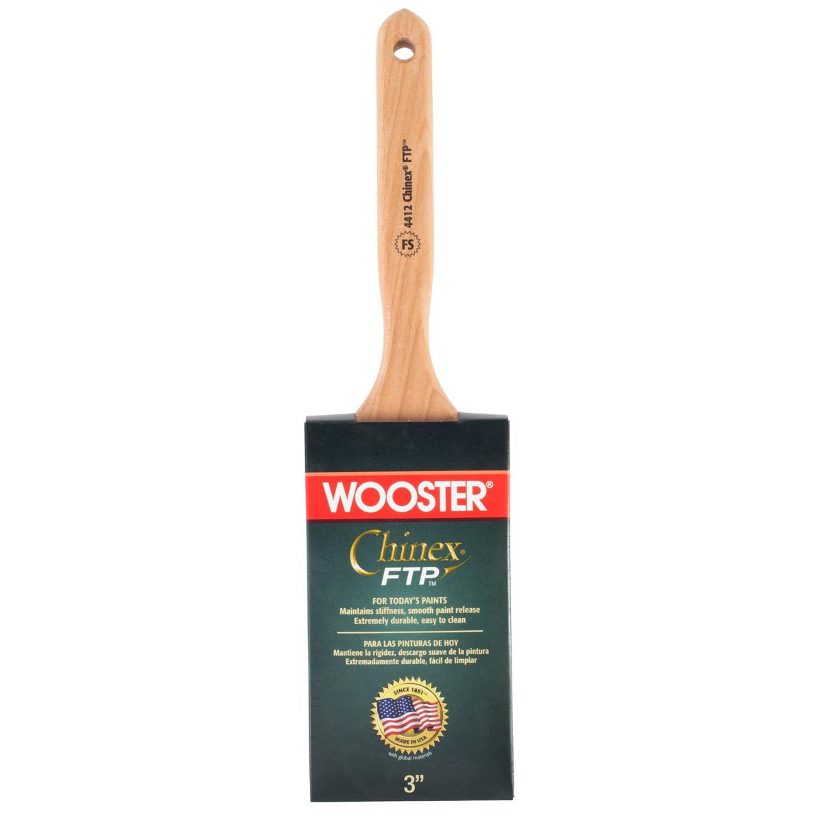 WOOSTER 4412-3 3" FLAT SYNTHETIC SASH BRUSH