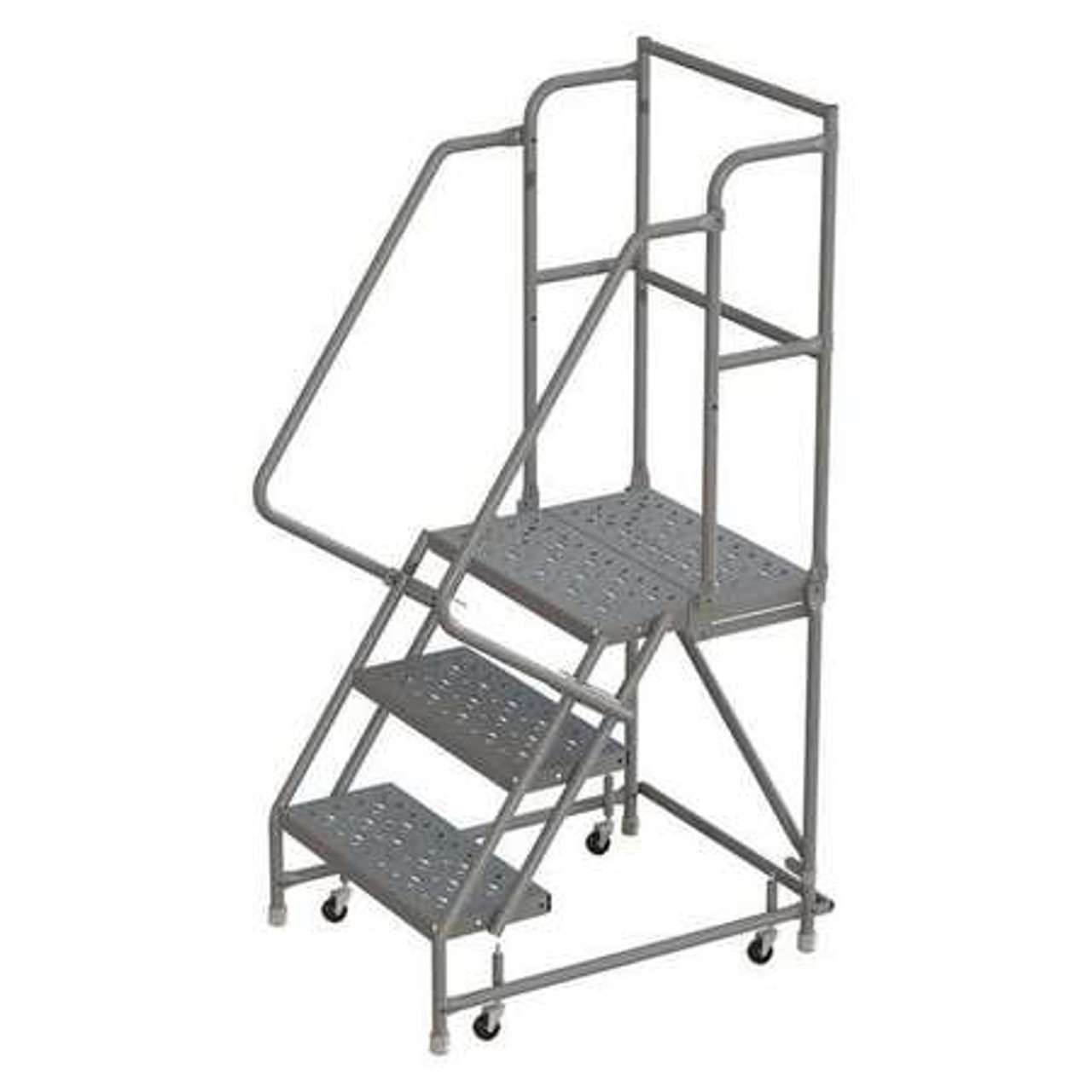 TRI-ARC KDSR103166-D3 ROLLING LADDER 3 STEP STEEL PERFORATED