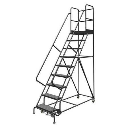 TRI-ARC KDSR109246-D3 ROLLING LADDER 9 STEP STEEL PERFORATED