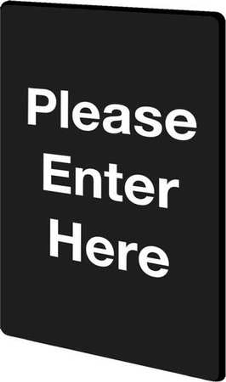 TENSABARRIER S01-P BLACK STOCK SIGN PLEASE ENTER BL