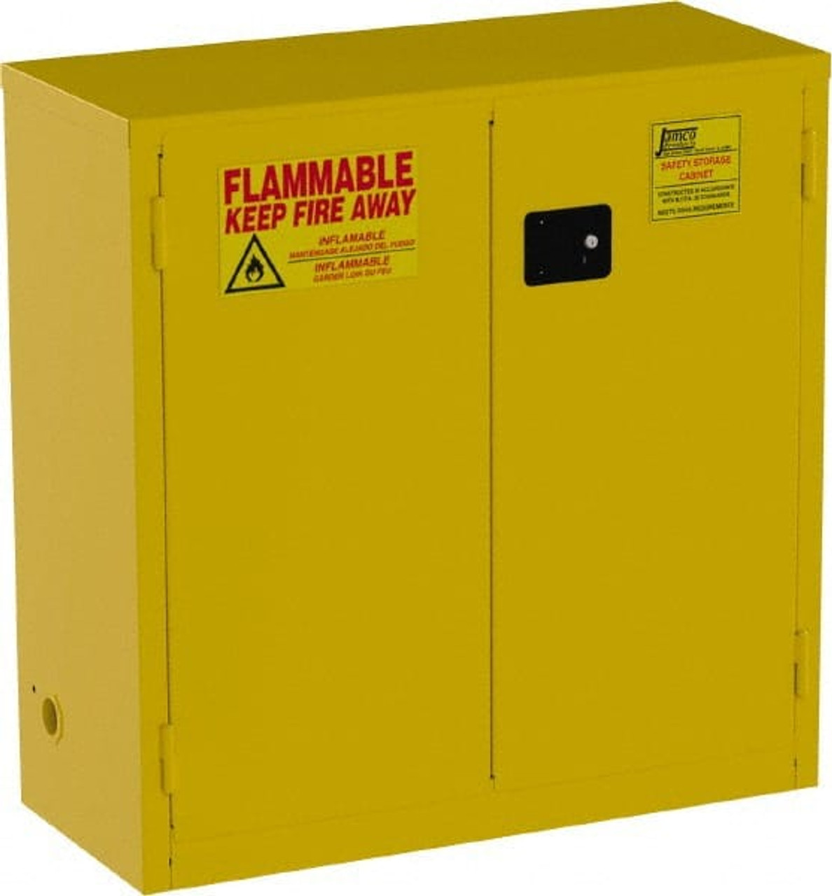 JAMCO PRODUCTS INC. BM30 2 DOOR 1 SHELF 30 GAL SAFETY CABINET FOR