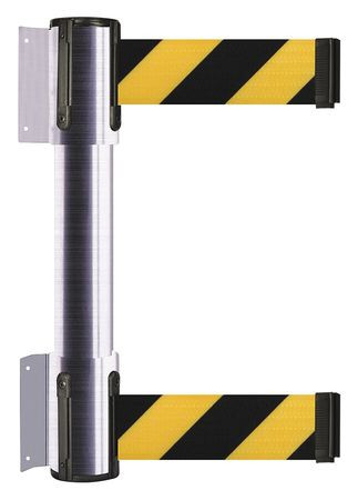 TENSATOR 896T2-1S-STD-D4X-C BELT BARRIER 7-1/2FT BLACK/YELLOW STRIPE