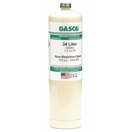 GASCO 34LS-114 CALIBRATION GAS 17L 500 PSI