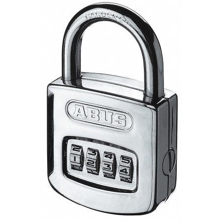 ABUS 160/50 COMBINATION PADLOCK FRONT 4 DIAL SILVER