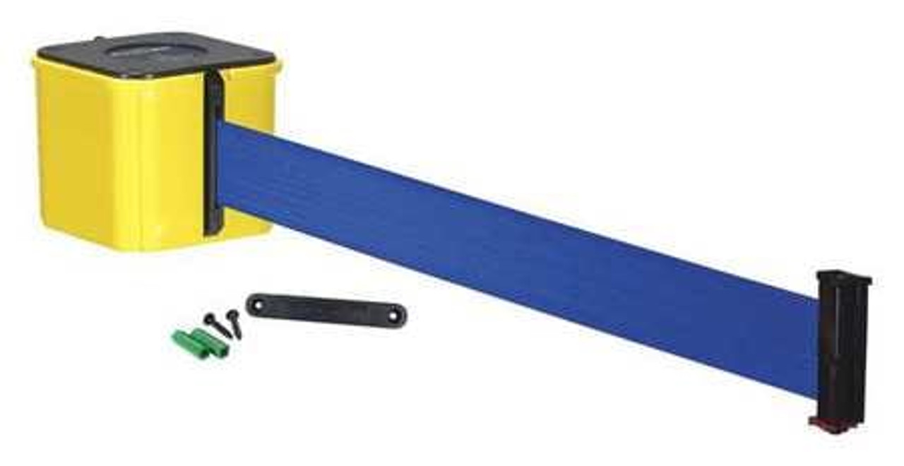 RETRACTA-BELT WM412YW15-BL-RE RETRACTABLE BELT BARRIER 15 FT. 4-1/2INW