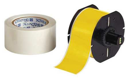 BRADY SPC ABSORBENTS B30C-2250-483YL-KT LABEL TAPE ROLL,YELLOW,2-1/4 IN. W
