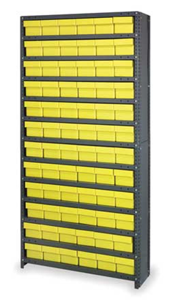 QUANTUM STORAGE SYSTEMS CL2475-603YL D5602 DRAWER BIN CABINET 24 IN D 36 IN W QUANTUM STORAGE SYSTEMS CL2475-603YL D5602 DRAWER BIN CABINET 24 IN D 36 IN W