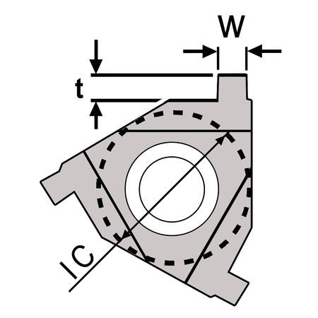 ULTRA-DEX USA 3IR NG W.062 CARBIDE INSERT TRIANGLE 3IR NG W.062