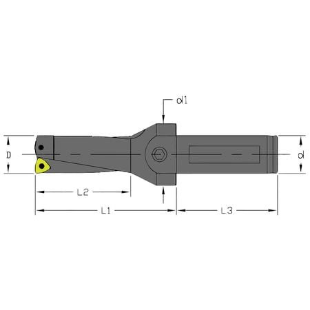 ULTRA-DEX USA UD-1437-2D-125 INDEXABLE DRILL UD-1437-2D-125