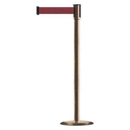 TENSABARRIER 890U-2S-2S-2S-MAX-NO-R7X-C SLIMLINE POST MAROON SATIN BRASS