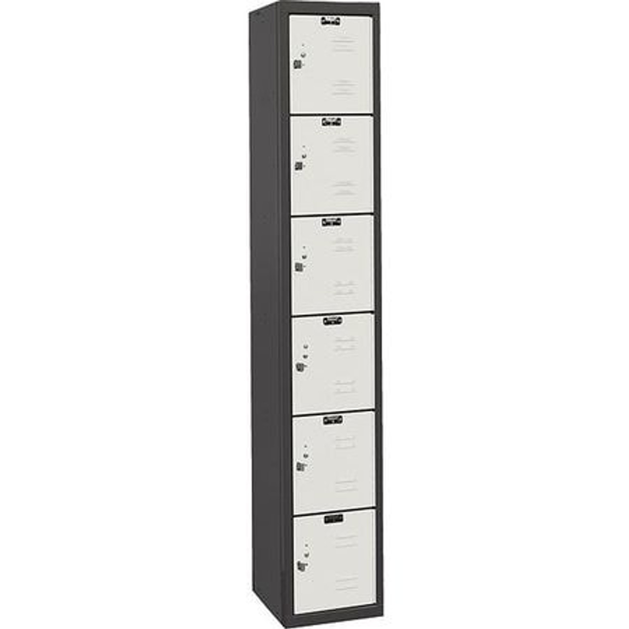 HALLOWELL U1282-6MP HALLOWELL SIX TIER 6 DOOR BLACK TIE STEE
