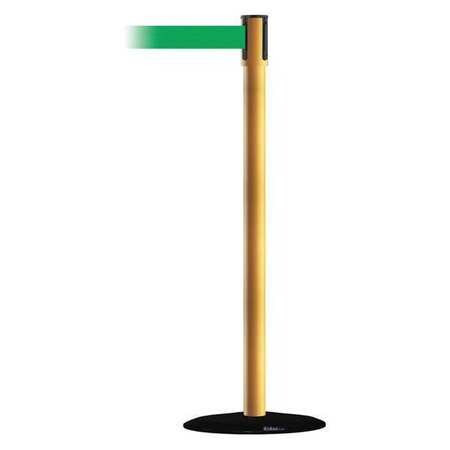 TENSABARRIER 890B-33-35-35-MAX-NO-G6X-C SLIMLINE POST STEEL YLLOW WITH BLCK TEXT