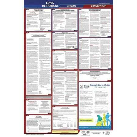 JJ KELLER 400-CT LABOR LAW POSTER FED/STA CT SP 40WX26INH