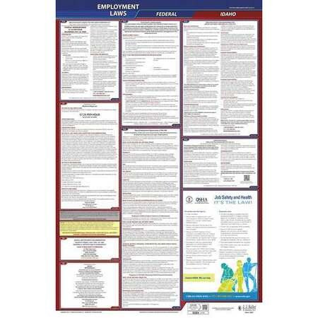 JJ KELLER 300-ID-1 LABORLAW POSTER FED/STA ID ENG 26INH 1YR