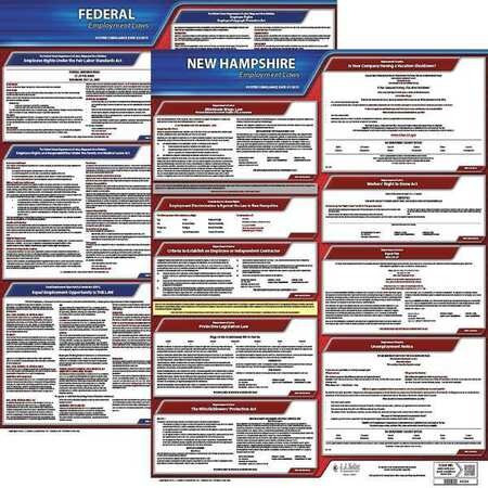 JJ KELLER 100-NH-3 LABORLAW POSTER FED/STA NH ENG 20INH 3YR