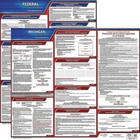 JJ KELLER 200-MI-1 LABOR LAW POSTER FED/STA MI SP 20INH 1YR