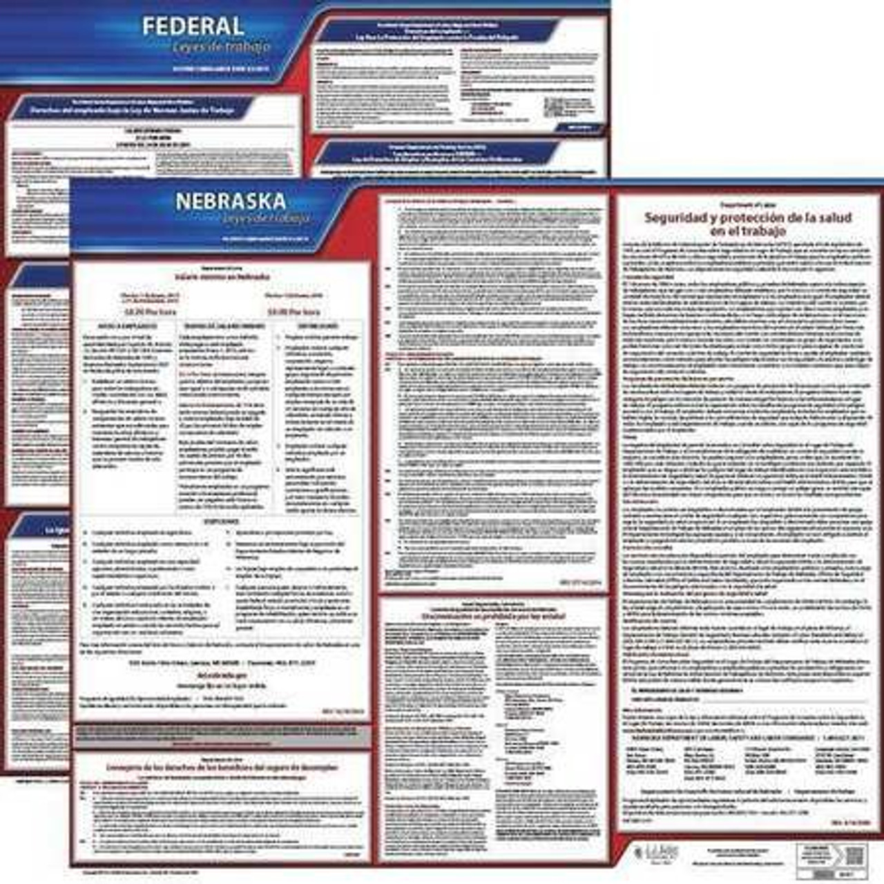 JJ KELLER 200-NE-1 LABOR LAW POSTER FED/STA NE SP 20INH 1YR
