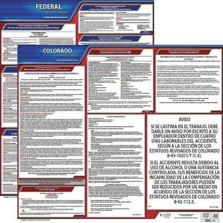 JJ KELLER 200-CO-1 LABOR LAW POSTER FED/STA CO SP 20INH 1YR