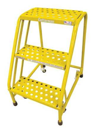COTTERMAN 1003N1820A6E10B3C2P1 ROLLING LADDER STEEL 30IN. H. YELLOW