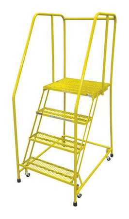 COTTERMAN 1004R2630A1E10B3C2P6 ROLLING LADDER STEEL 70IN. H. YELLOW