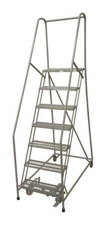 COTTERMAN 1507R1824A6E10B4W4C1P6 ROLLING LADDER STEEL 100IN. H. GRAY