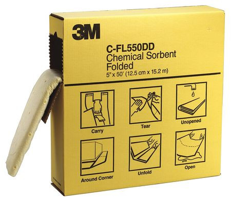 3M P-FL550DD ABSORBENT ROLL HEAVY WHITE 10.5 GAL.