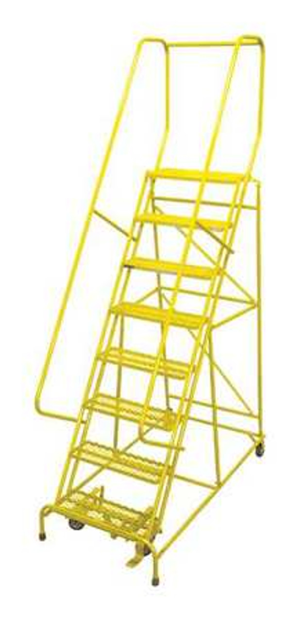 COTTERMAN 1508R2632A3E10B4W4C2P6 ROLLING LADDER,STEEL,110IN. H.,YELLOW