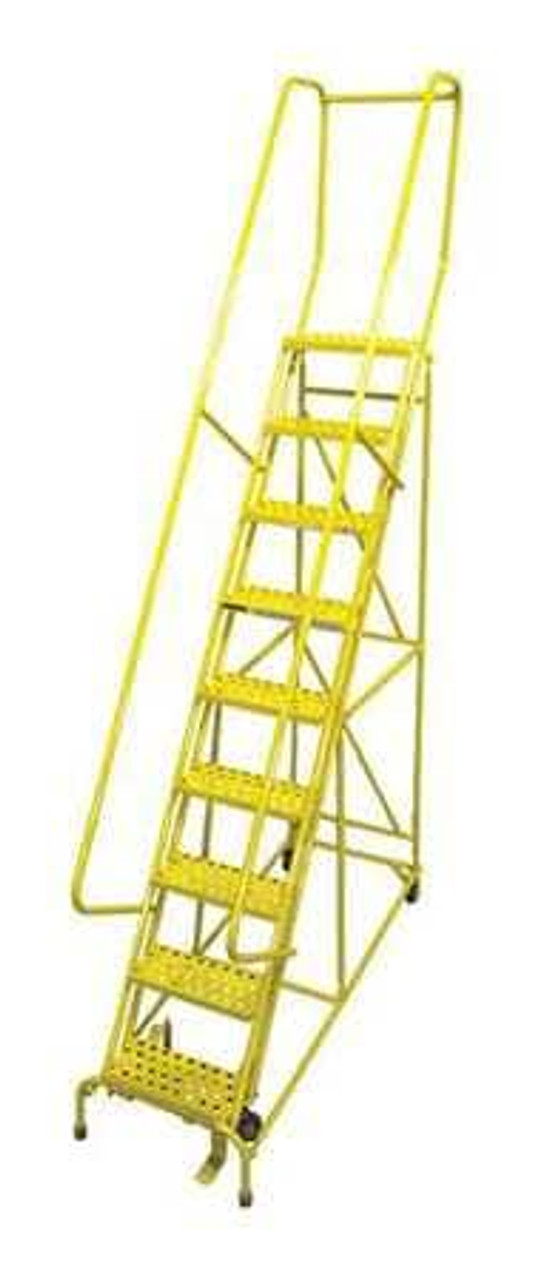 COTTERMAN 1009R1824A1E10B4C2P6 ROLLING LADDER STEEL 120IN. H. YELLOW