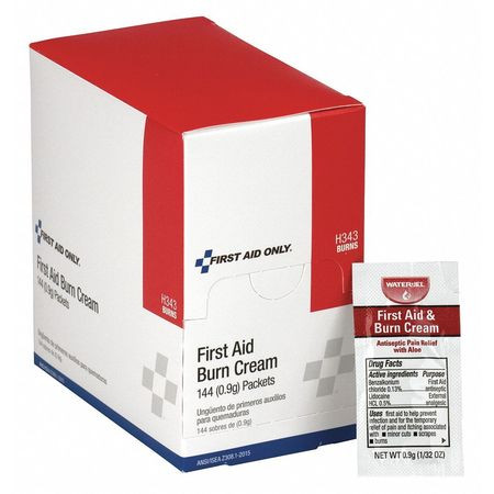 FIRST AID ONLY H343 FIRST AID/BURN CREAM 0.9G PK144