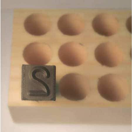 YOUNG BROS. STAMP WORKS, INC. YOU-06094-2 HAND STAMP NUMBER 2 1/4IN STEEL REVERSED