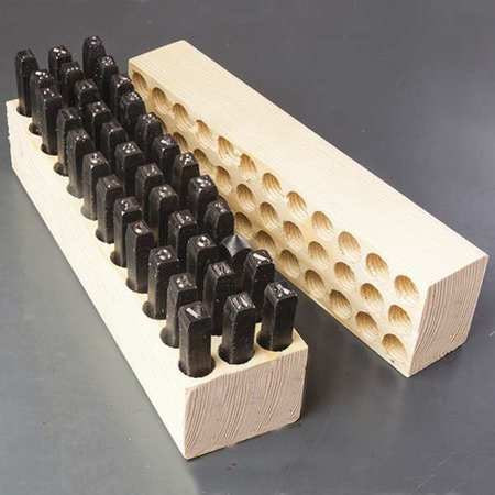 YOUNG BROS. STAMP WORKS, INC. YOU-05361 MACHINE MADE COMBO SET 3/16IN 36 PIECES