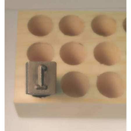 YOUNG BROS. STAMP WORKS, INC. YOU-06094-1 HAND STAMP NUMBER 1 1/4IN STEEL REVERSED