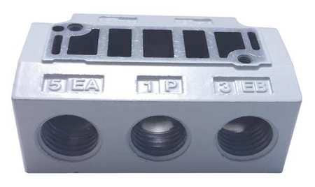 SMC SY5000-27-1T SUB-PLATE 1/4 IN NPT 0.9 CV