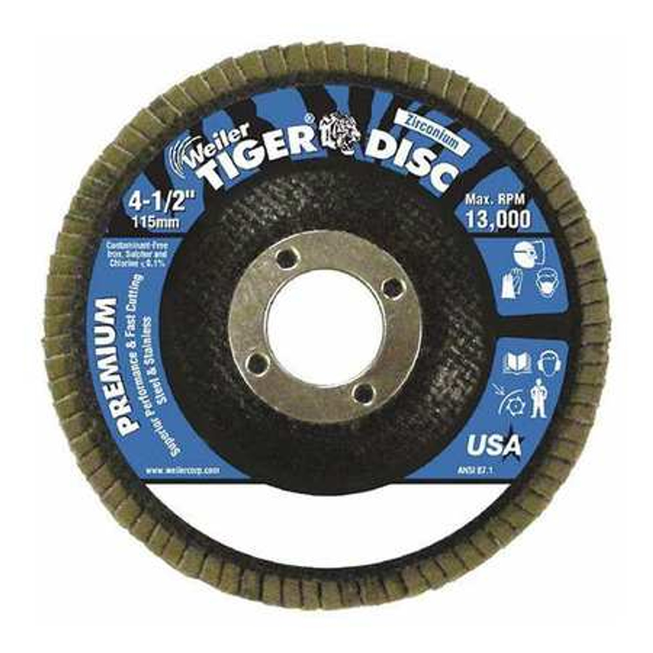 WEILER CORPORATION 50513V FLAP DISC 40 GRIT 7/8 IN. 