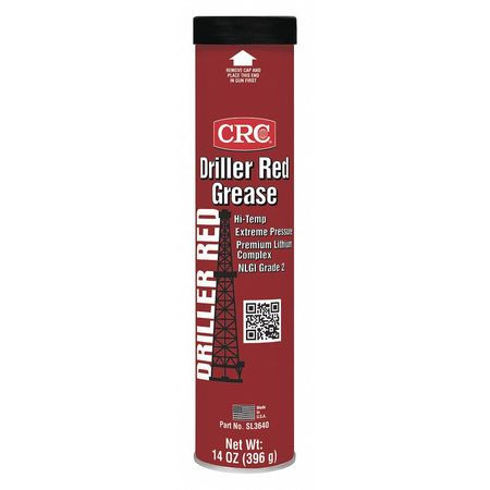 CRC CHEMICALS SL3640 GREASE, 14 OZ, CARTRIDGE, 2 NLGI, RED, G