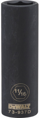 STANLEY DWMT73937OSP SAE DEEP IMPACT SOCKET, 6-POINT, BLACK O