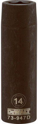 STANLEY DWMT73947OSP METRIC DEEP IMPACT SOCKET, 6-POINT, BLAC