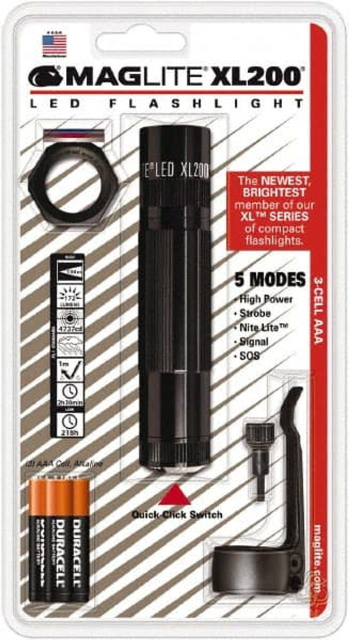 MAGLITE XL200-S301C LOCK-OUT MODE PREVENTS ACCIDENTAL ACTIVA
