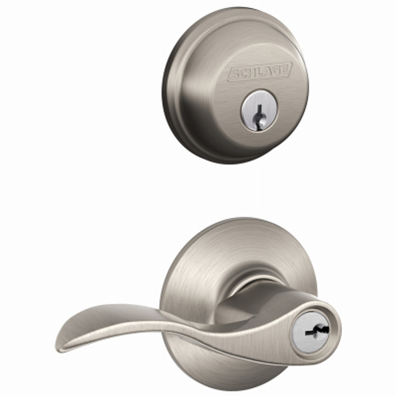 SCHLAGE FB50NVACC619 SATIN NICKEL ACCENT DESIGN COMBINATION K