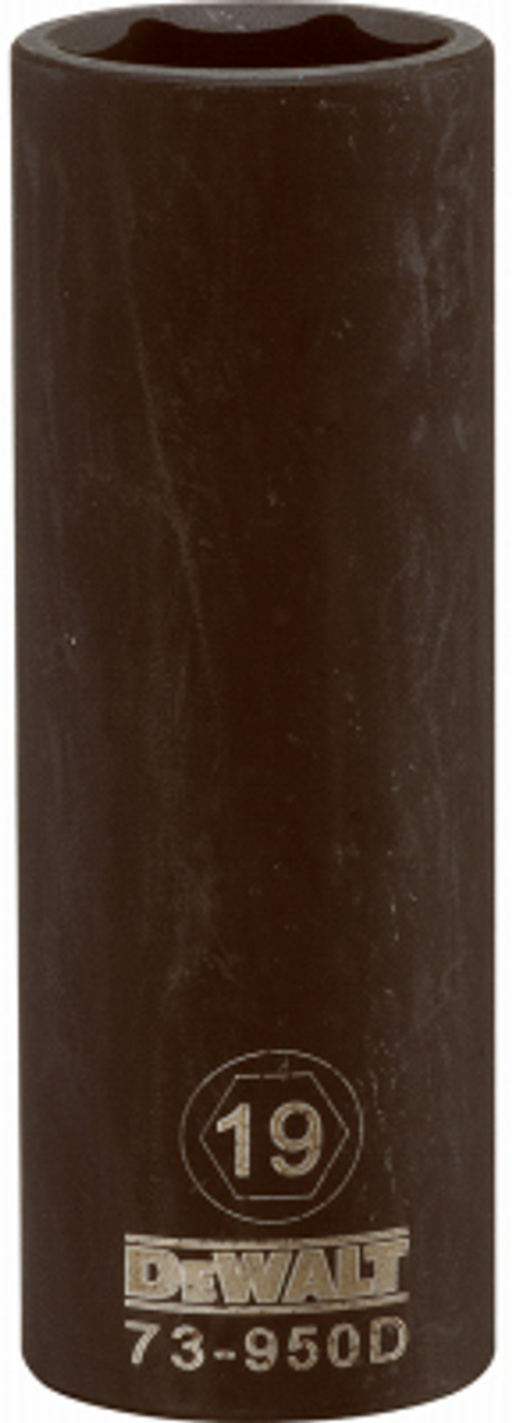 STANLEY DWMT73950OSP METRIC DEEP IMPACT SOCKET, 6-POINT, BLAC