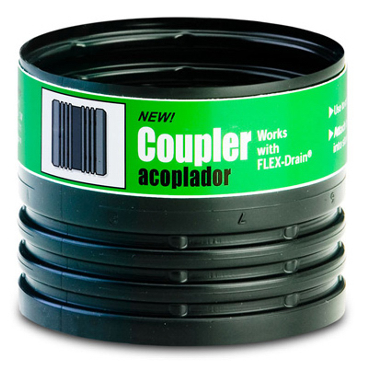 AMERIMAX HOME PRODUCTS 55020 FLEX DRAIN FEMALE COUPLER, BLACK, 4-IN.