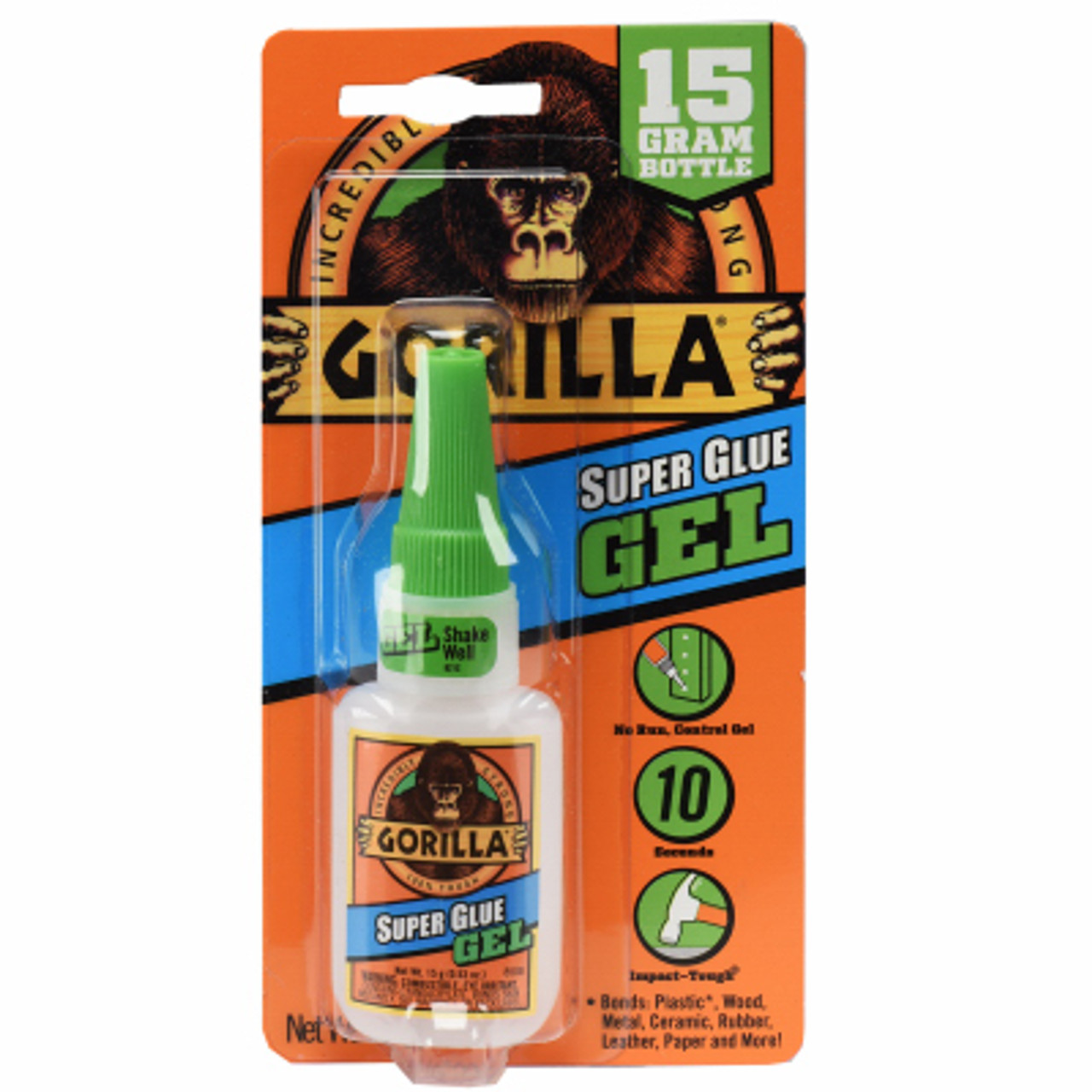 GORILLA PRODUCTS 7600103 SUPER GLUE GEL, 15-GM.