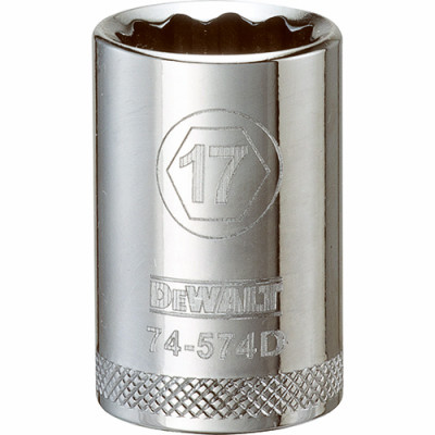 STANLEY DWMT74574OSP METRIC SHALLOW SOCKET, 12-POINT, 1/2-IN.